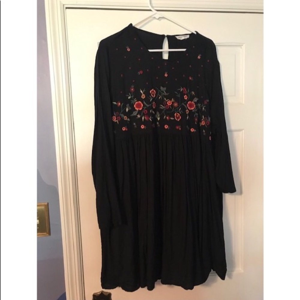 Black Embroidered Dress